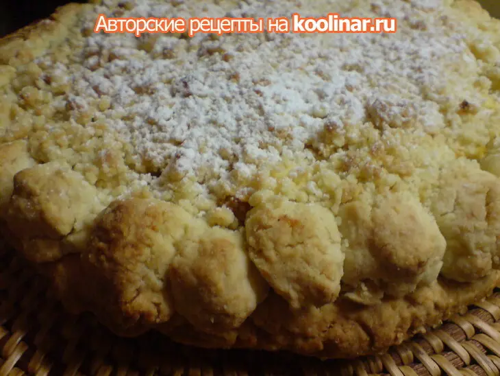 Яблочный пирог-крамбл с карамелизированными орехами: шаг 8
