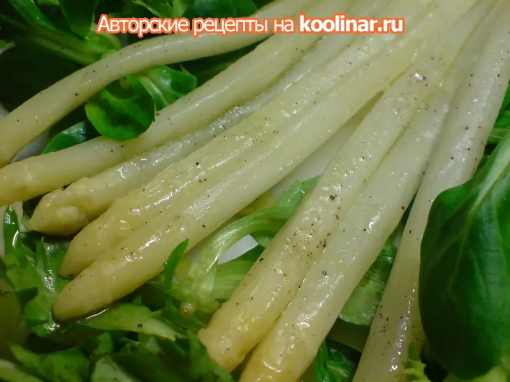Салат из копчёной форели и белой спаржи: шаг 6