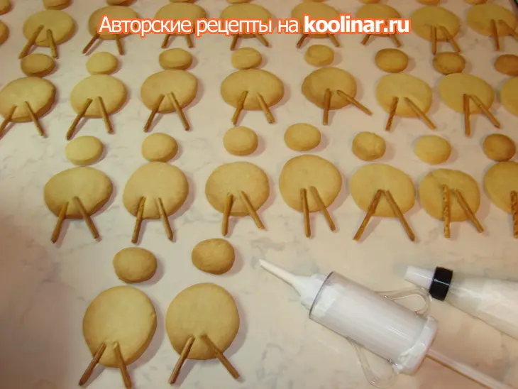 Печенье "пасхальные овечки": шаг 7