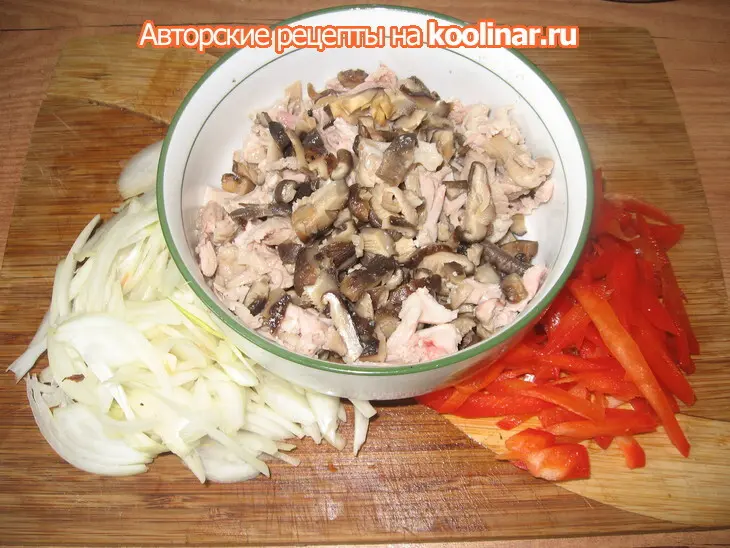 Пицца дальневосточная с шитаки: шаг 2
