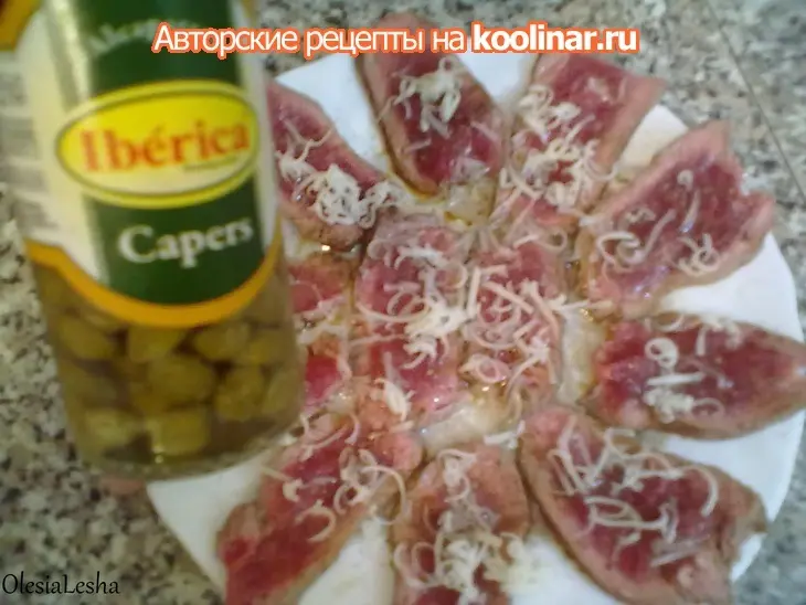 Карпаччо из говядины с легкой обжаркой: шаг 10
