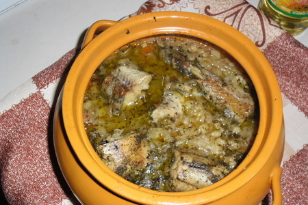 Чолент фиш (рыба тушеная с овощами): шаг 7