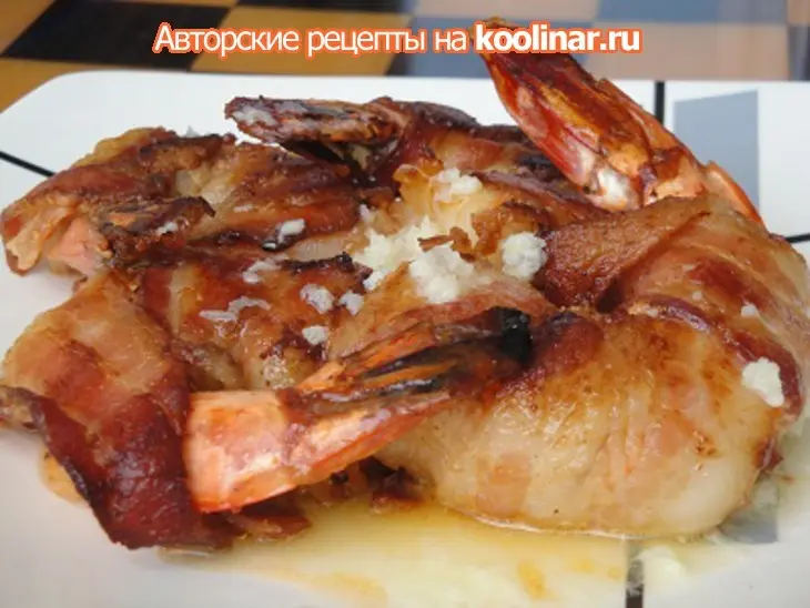 Креветки в беконе с чесноком на гриле: шаг 9