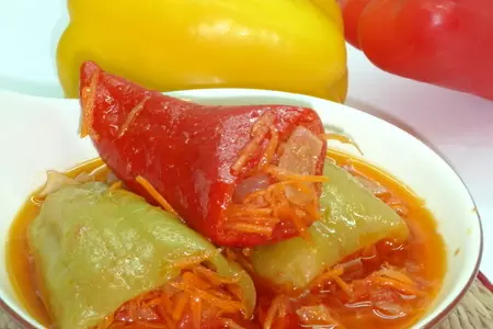 Перец фаршированный овощами из серии "заготовки на зиму": шаг 9