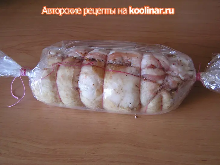 Рулет из сала «хрюшки-завитушки».: шаг 3