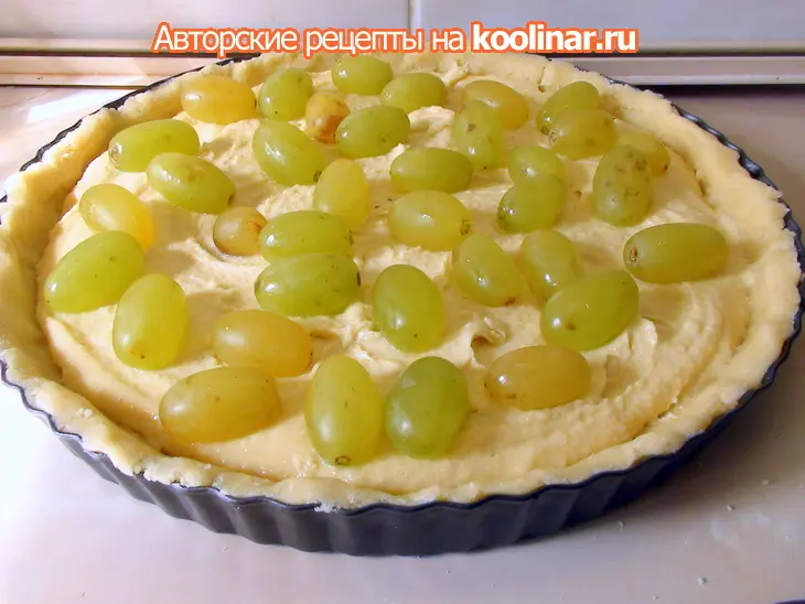 Кростата с франжипаном и виноградом или пирог с миндальным кремом, рецепт моего друга ольги варуник.: шаг 9