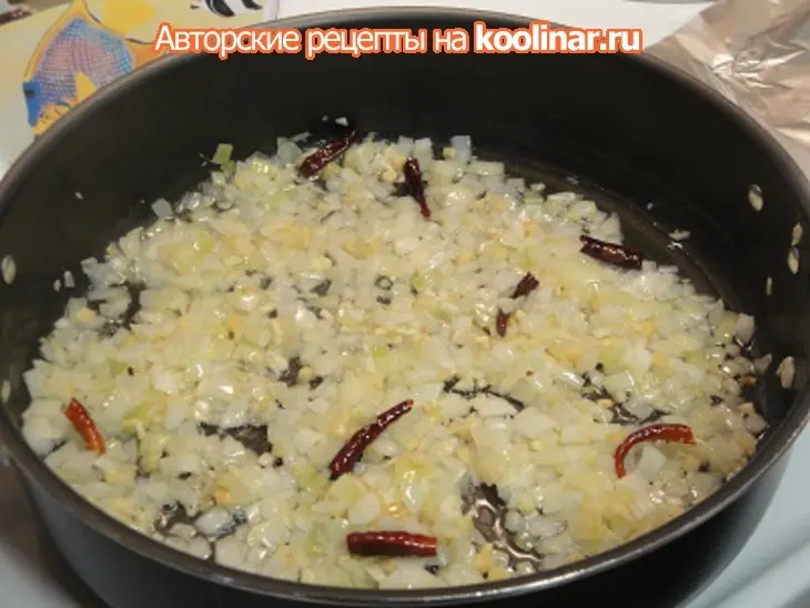 Мидии с рисом,чесноком и имбирем: шаг 3