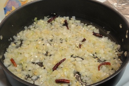 Мидии с рисом,чесноком и имбирем: шаг 3
