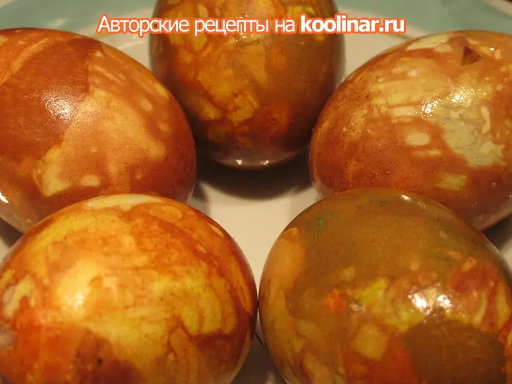 Пасхальные яйца "мраморные крашенки".: шаг 7