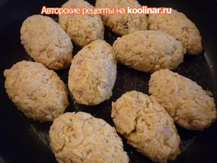 Картофельные котлеты с рисом: шаг 4