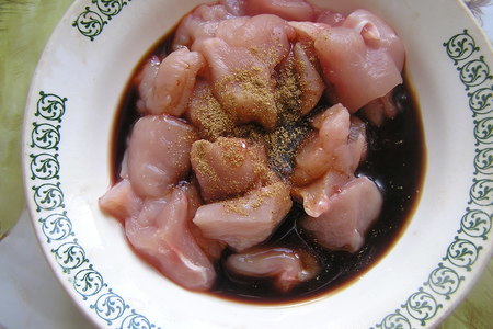 Мясо с ананасами или гуинджоу.: шаг 1