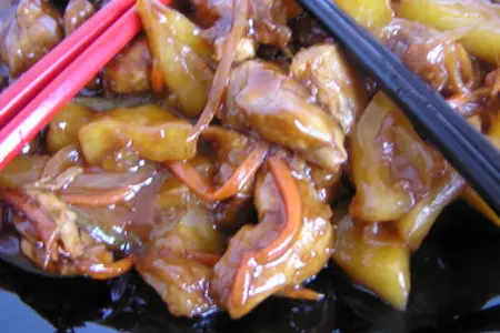 Мясо с ананасами или гуинджоу: шаг 4