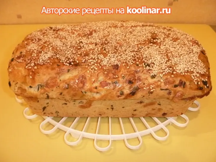 Гугельхупф // сдобный хлеб с сыром и беконом: шаг 7