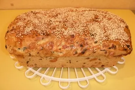 Гугельхупф // сдобный хлеб с сыром и беконом: шаг 7