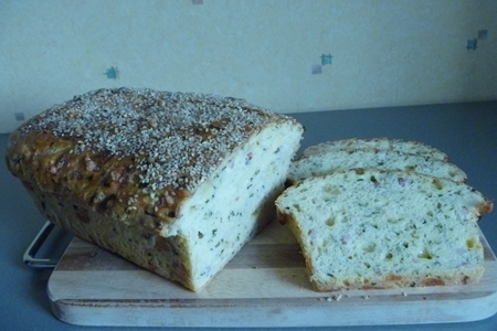 Гугельхупф // сдобный хлеб с сыром и беконом: шаг 8