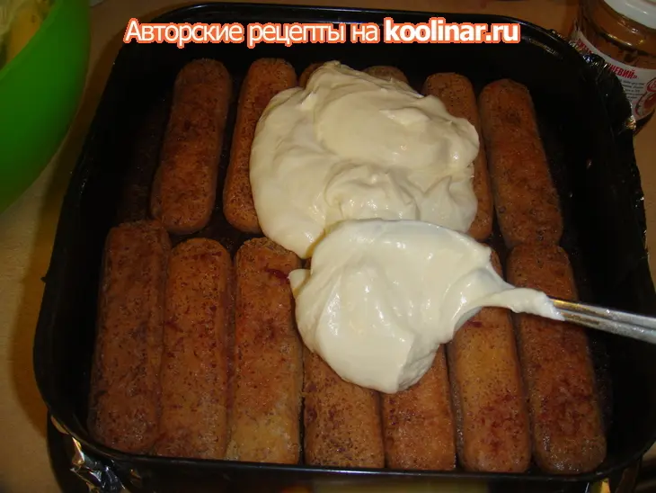 Детский тирамису с маково вишнёвой ноткой: шаг 3
