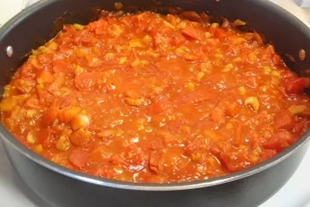 Соус с помидорами,так-же креветками и гребешками: шаг 8