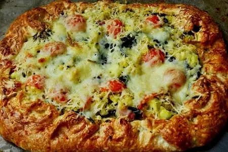 Открытые пироги с кабачками,мятой,кускусом и ...: шаг 8