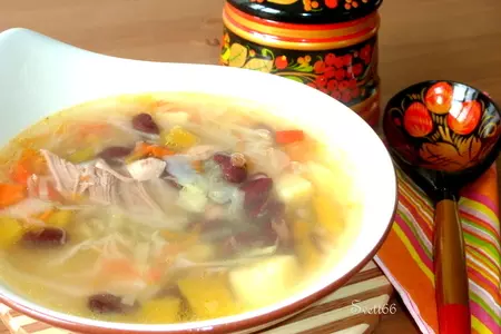 Щи из молодой капусты с фасолью и мясом птицы: шаг 9