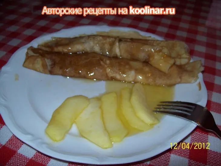 Блинчики с яблоками.: шаг 5