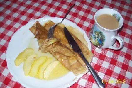 Блинчики с яблоками.: шаг 6