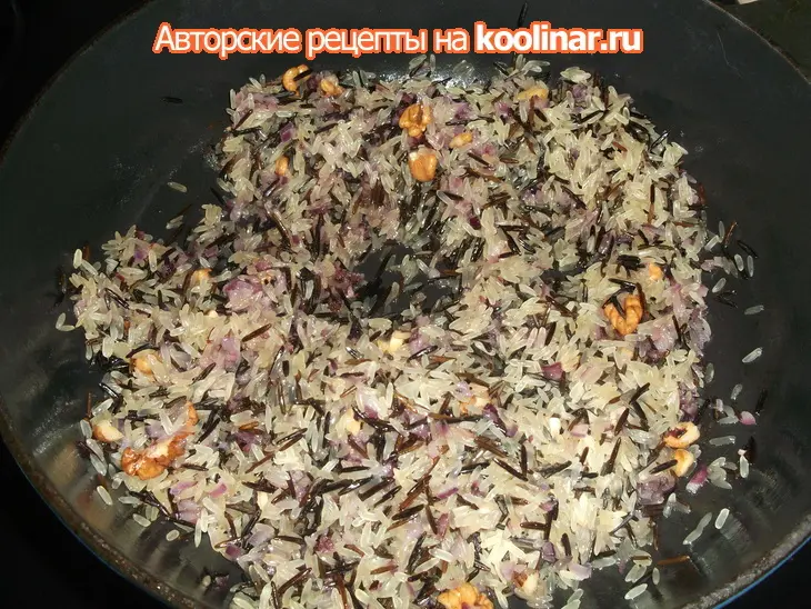 Пилав с баклажанами и грецкими орехами: шаг 3