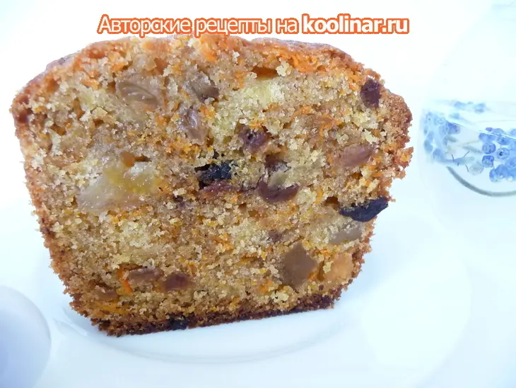 Кекс морковный с сухофруктами и орехами: шаг 6