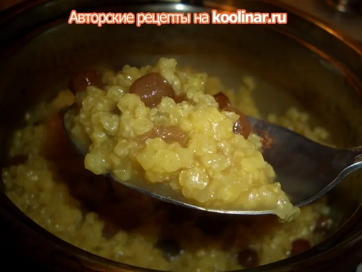 Пшенная каша с изюмом и яблочным соком "для детки" (дуэль): шаг 5