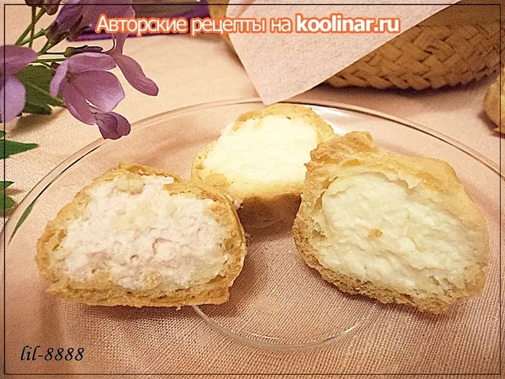 Эклеры из рисовой муки со сливочным кремом.: шаг 7
