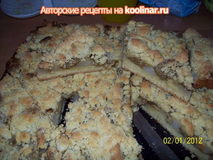 Тёртый пирог с грушей и не только...: шаг 7