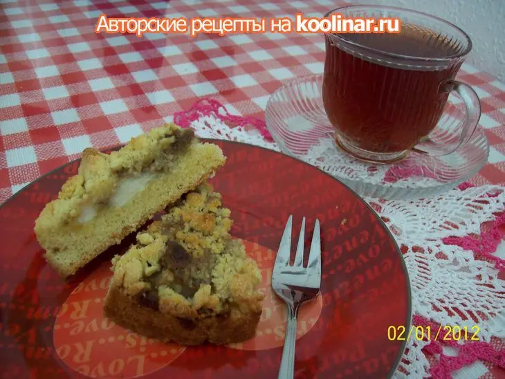 Тёртый пирог с грушей и не только...: шаг 8