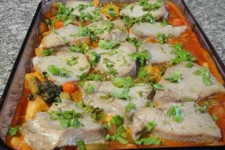 Рыба запечёная с овощами: шаг 8
