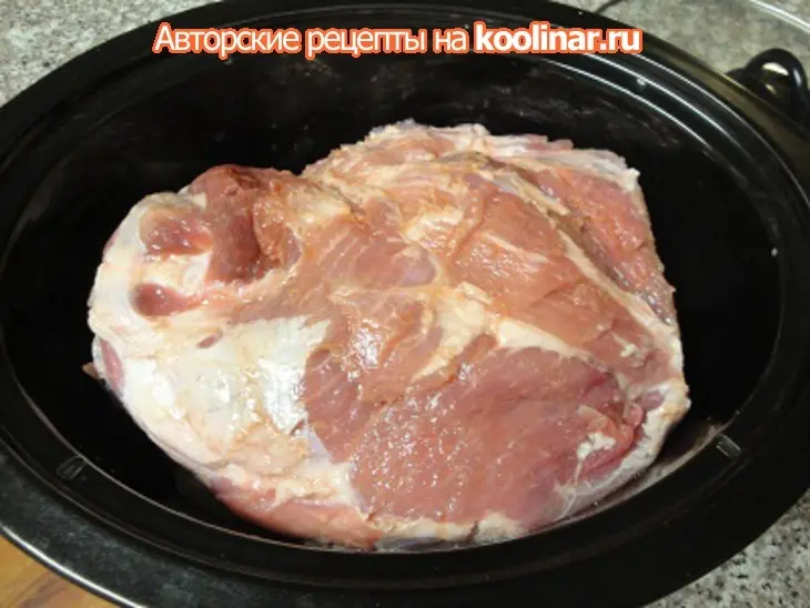 Мясо по гавайски с капустой и рисом: шаг 1