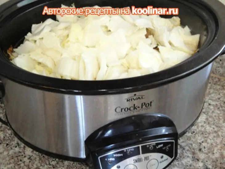 Мясо по гавайски с капустой и рисом: шаг 5