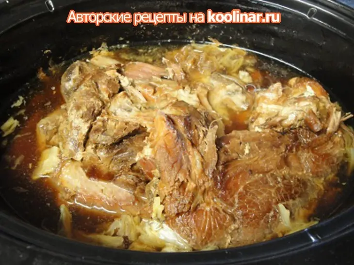 Мясо по гавайски с капустой и рисом: шаг 6