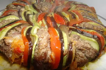 Рататуй с мясными медальонами: шаг 13