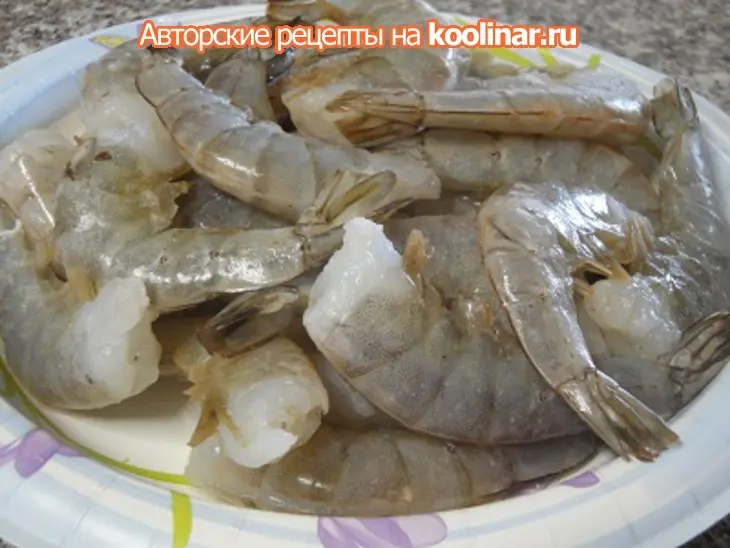 Креветки с овощами да на гриле: шаг 1