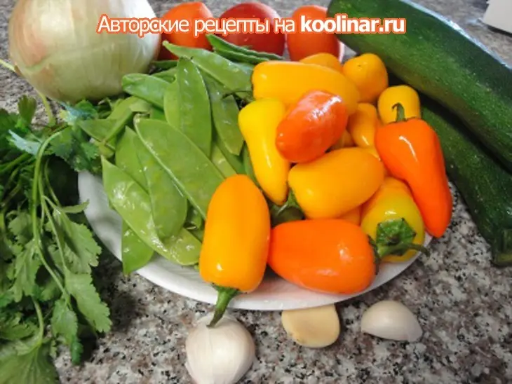 Креветки с овощами да на гриле: шаг 2