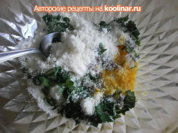 Фаршированные кальмары "лодочки" с гарниром: шаг 4