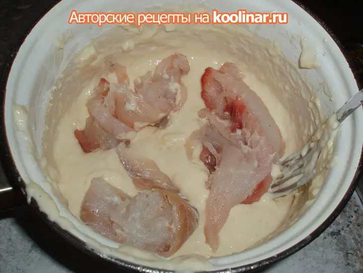 Минтай в кляре: шаг 2