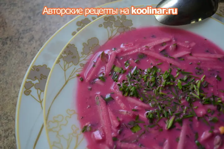 Борщ холодный с яблоками  (фм "книга о вкусной и здоровой пище"): шаг 3