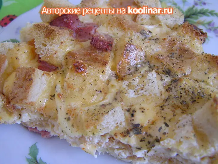 Омлет с сухариками. воскресный завтрак.: шаг 6