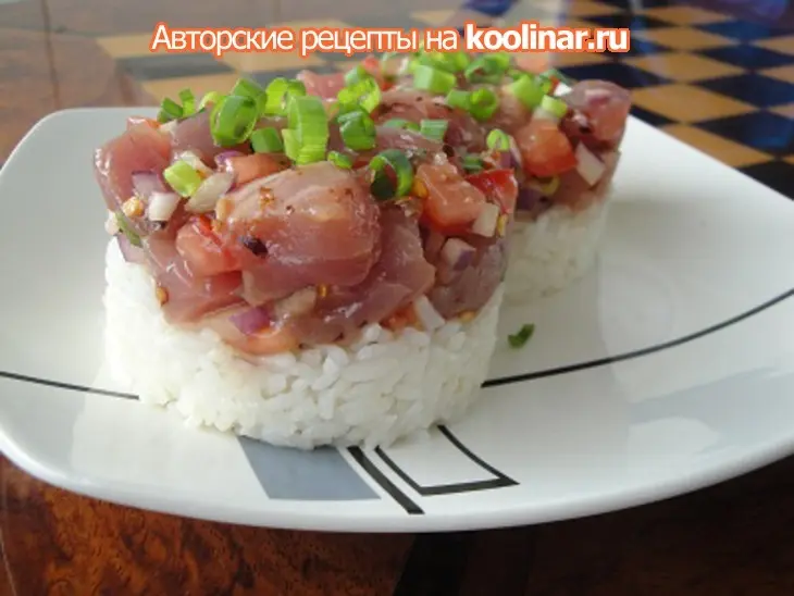 Острый тунец с помидором и рисом: шаг 9