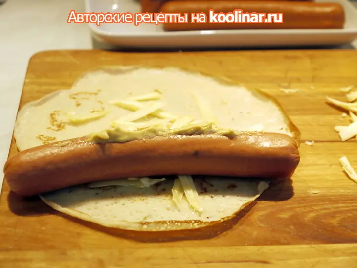 Блины а ля hotdog (идеи для гриля): шаг 2
