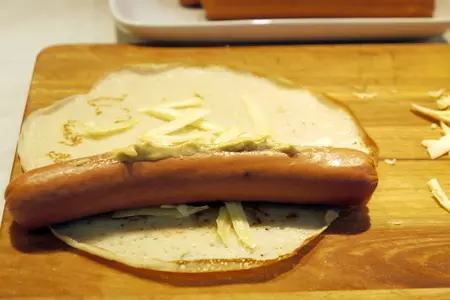 Блины а ля hotdog (идеи для гриля): шаг 2