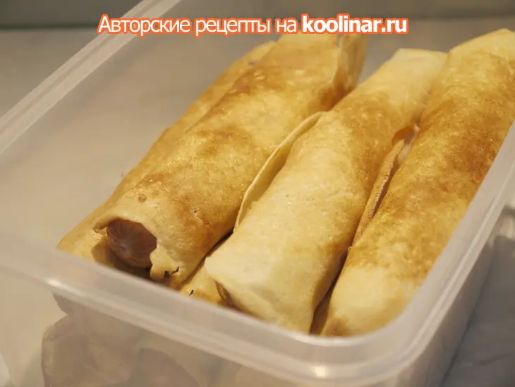 Блины а ля hotdog (идеи для гриля): шаг 3