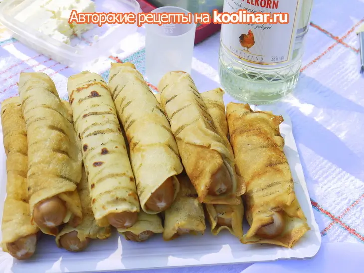 Блины а ля hotdog (идеи для гриля): шаг 5
