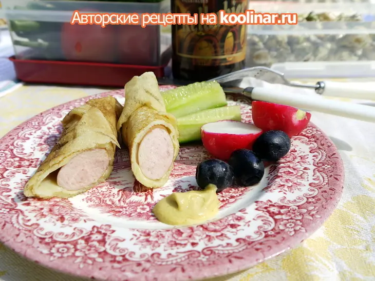 Блины а ля hotdog (идеи для гриля): шаг 6