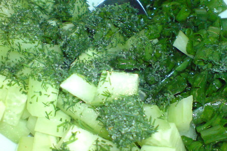 Зелёный салат из булгура: шаг 3