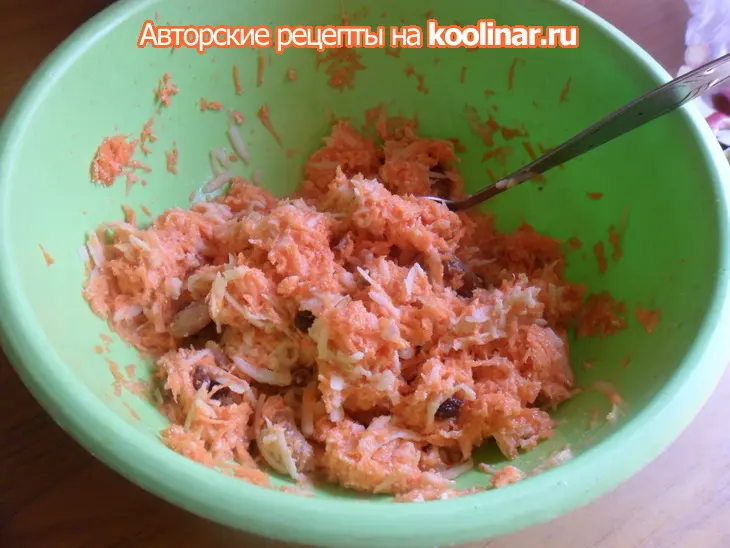 Оладьи с яблоками и морковью: шаг 5